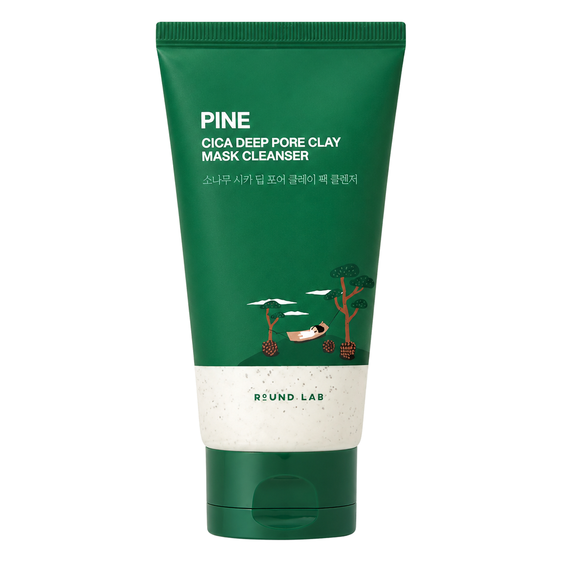 Round Lab – Pine Cica Deep Pore Clay Mask Cleanser, 150ml