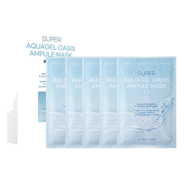 S.NATURE – Super Aquagel Oasis Ampoule Mask – 1 Pack (5 pieces)