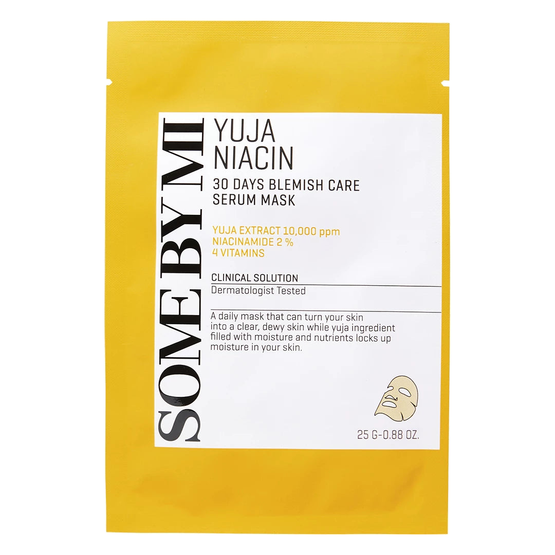 SOME BY MI – Yuja Niacin 30 Days Blemish Care Serum Mask, 25g, 1 piece