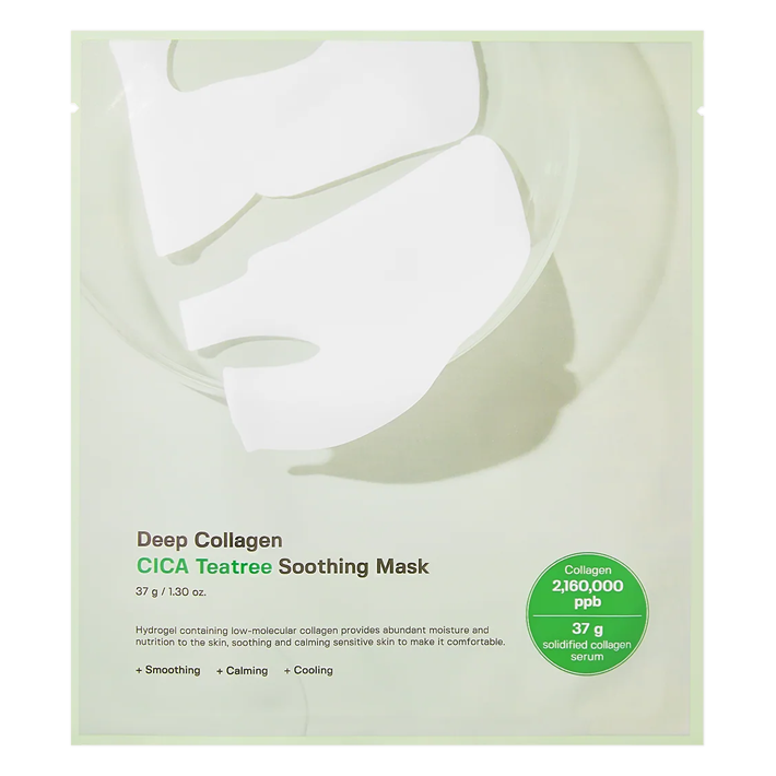 Sungboon Editor – Deep Collagen Cica Teatree Soothing Mask, 1 sheet