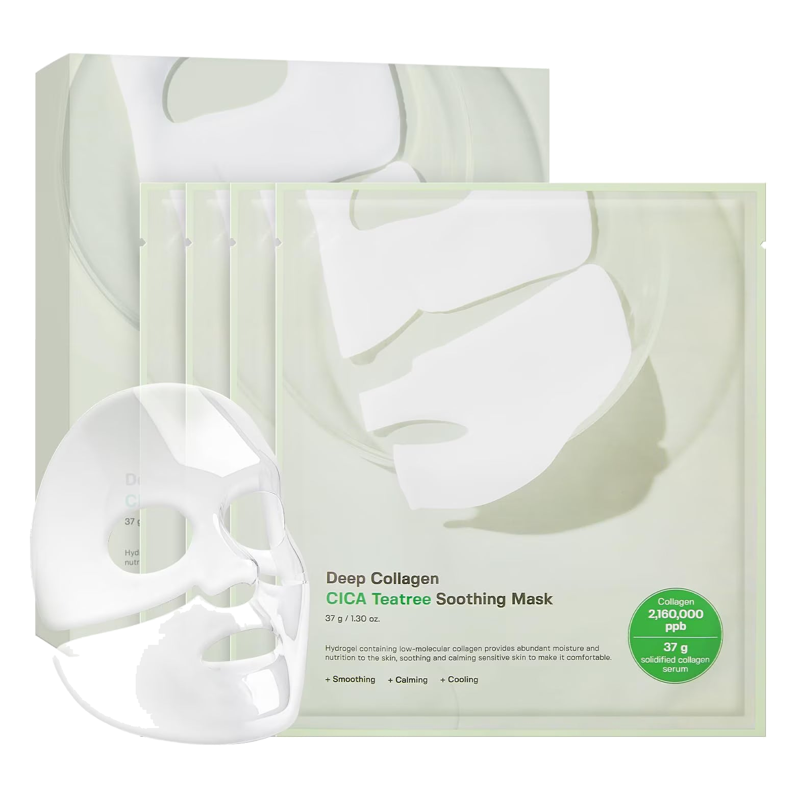Sungboon Editor – Deep Collagen Cica Teatree Soothing Mask – 37g x 4pcs
