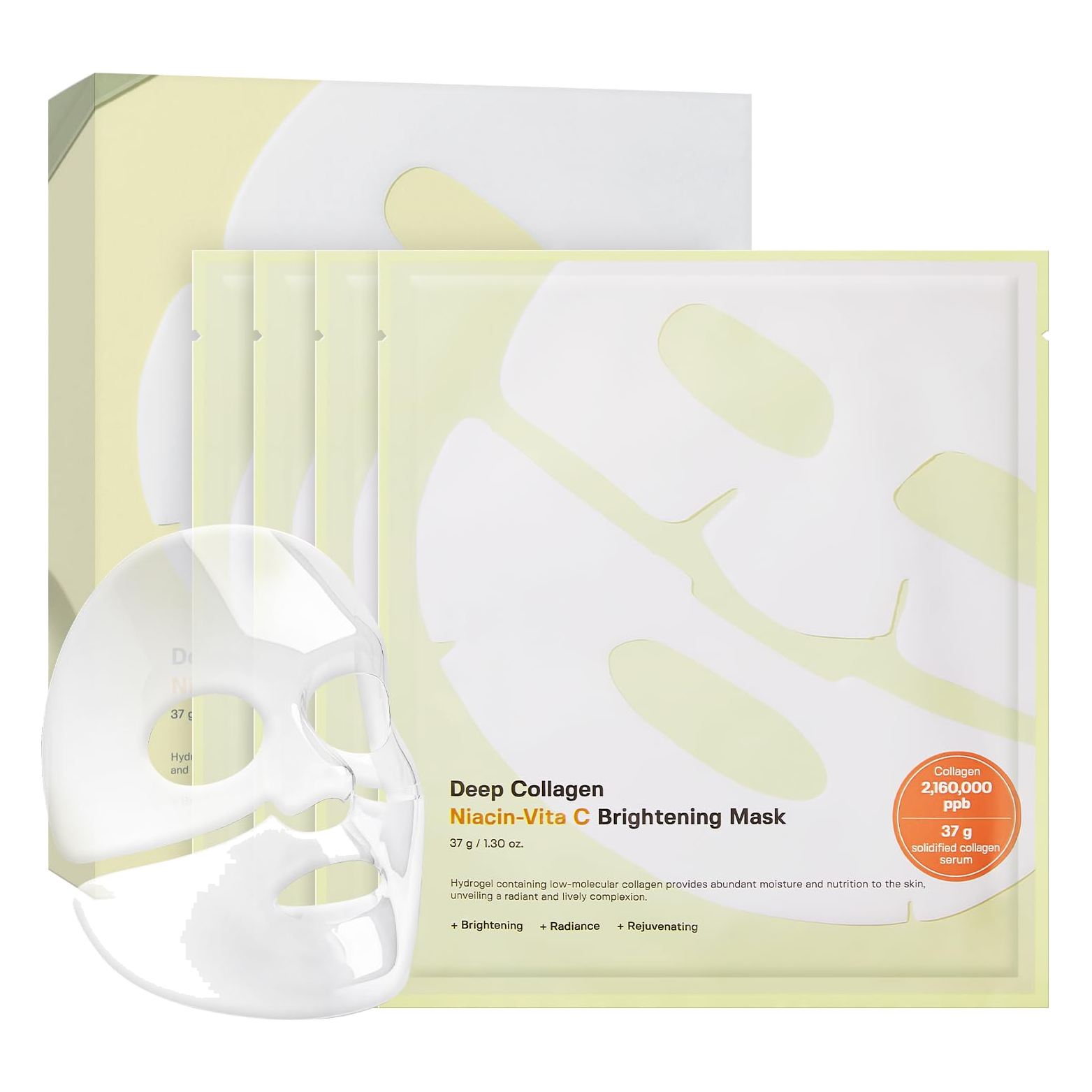 Sungboon Editor – Deep Collagen Niacin-Vita C Brightening Mask – 37g x 4pcs