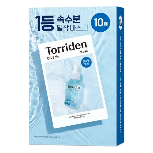 Torriden – Dive-in Low Molecular Weight Hyaluronic Acid Mask, 10 sheets