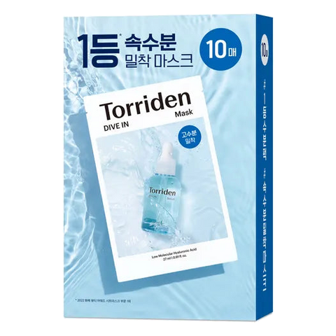 Torriden – Dive-in Low Molecular Weight Hyaluronic Acid Mask, 10 sheets