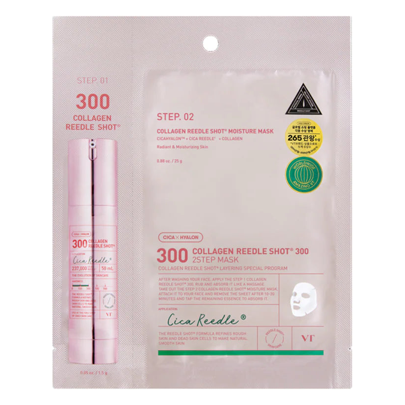VT Cosmetics – Collagen Reedle Shot 300 2Step Mask, 1.5g + 25g