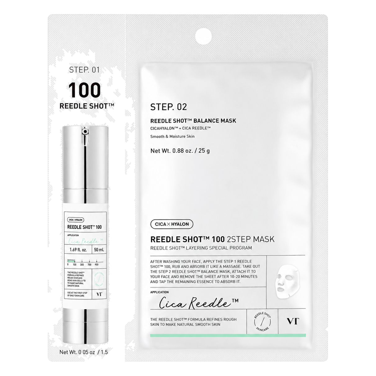 VT Cosmetics – Reedle Shot 100 2Step Mask, 5 sheets