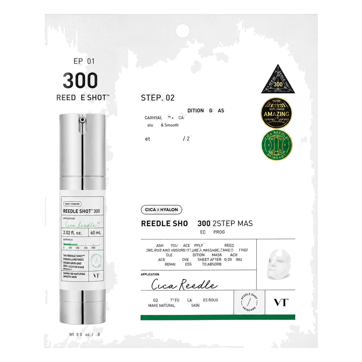 VT Cosmetics – Reedle Shot 300 2Step Mask, 5 sheets